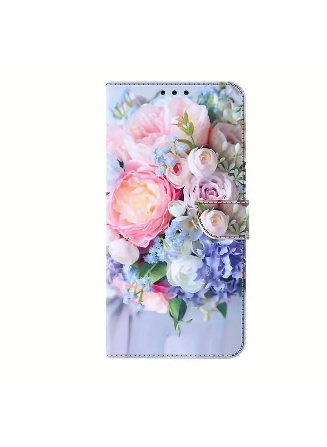 Pink Flip Cover Case For Samsung Galaxy A16 5G With Magnetic Stand And Card Holder - Image 1